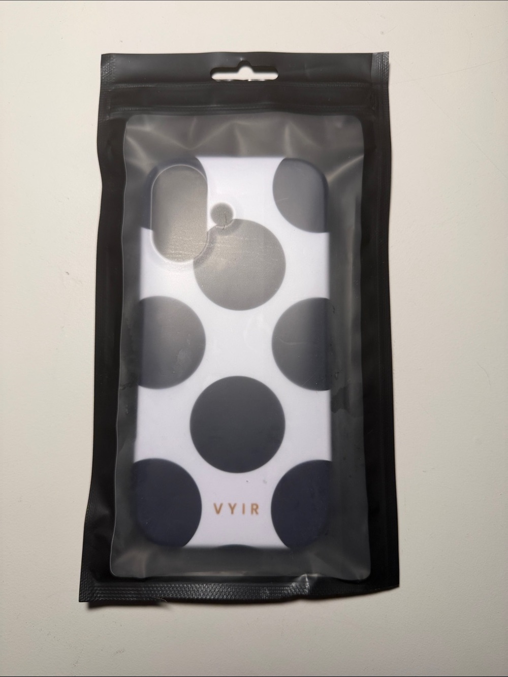 White & Navy Polka Dot Phone Case